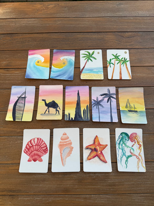 Mini A6 Originals - Dubai & Ocean Watercolour Collection