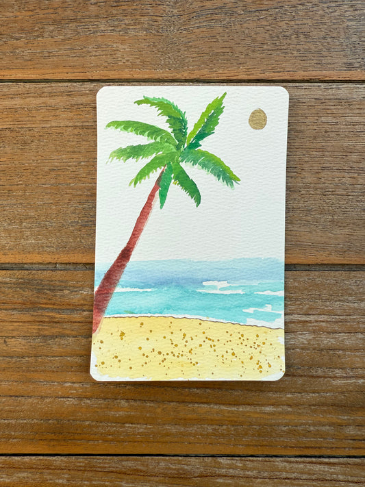 Soft Shoreline – A6 Ocean Watercolour Original